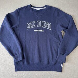 Y2K Russell San Diego California Crewneck Sweatshirt Unisex S Navy USA College‎
